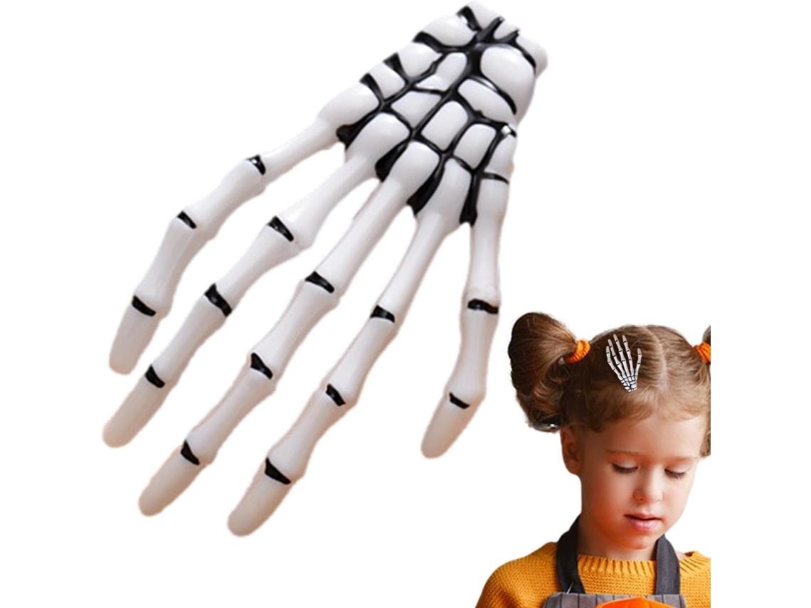 Presilhas De Cabelo De Terror, Presilha Exclusiva Em Formato De Garra De Mão De Esqueleto, Estilo Gótico Punk.