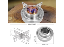 Estufa de Álcool Portátil com Suporte Cruzado