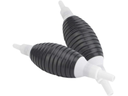 Conjunto de 2 bombas manuais transparentes de PVC de alto fluxo para transferência rápida.