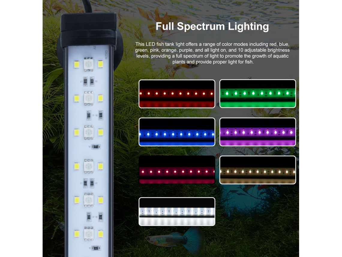 2026 luz Led de Aquário de Espectro Completo 24/7 com Temporizador e Controlador Externo para Peixes e Plantas Tropicais