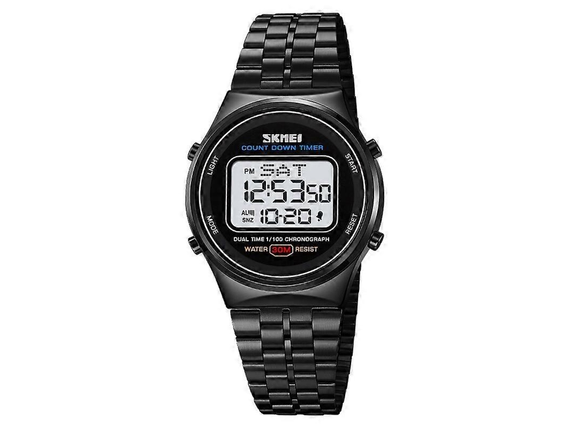 Relógio De Pulso Digital Multifuncional Masculino Skmei 1882, Resistente À Água Até 30 Metros, Com Luzes De Aço Inoxidável E Design Luminoso.