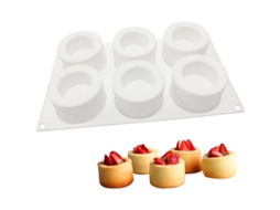 Moldes De Silicone Para Pastéis 3d Conjunto De 6 Moldes Ocos Para Pudding Chocolate Mousse Fda Lfgb