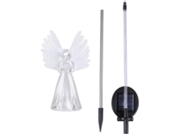 Luminária Solar Led Em Formato De Anjo Para Jardim Externo, Estaca Decorativa À Prova D'água.