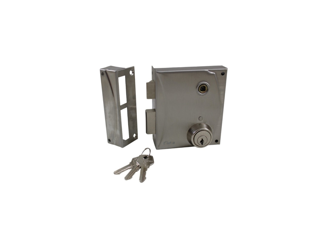 Fechadura Sobrepor P/ Puxador 1713 RODES Inox 10cm Esq.