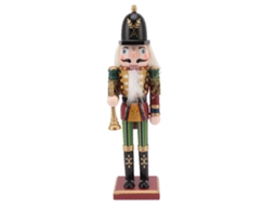Boneco de Nogueira Baok, Figura Ornamental, Presente para Decoração de Casa, Quarto ou Escritório - Trompete