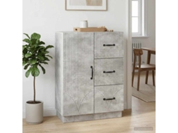 Vidaxl Buffet Cinzento Cimento 66 X 34,5 X 87 Cm Derivados De Madeira