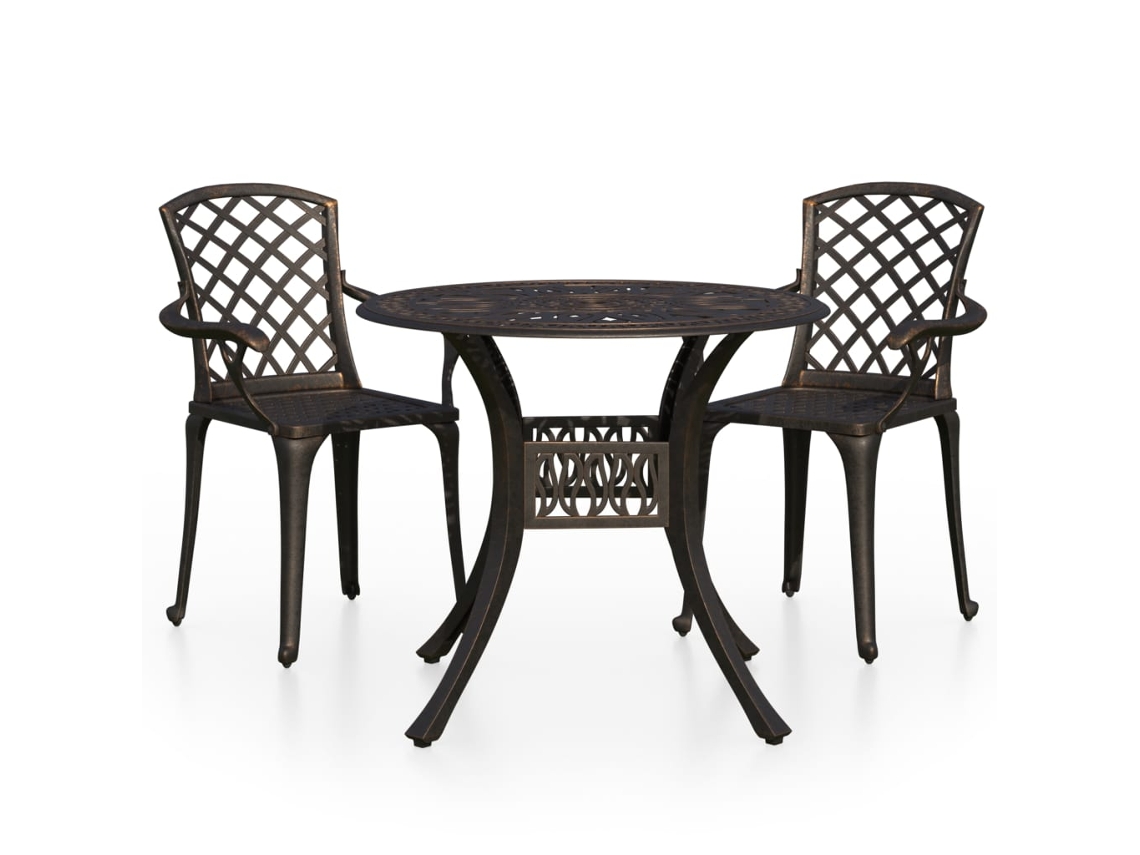 Bistro Set, Bistro Sets Vidaxl Marrom Alumínio (n/a)