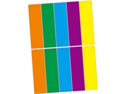 Divisórias de ABS reutilizáveis para arquivar documentos, mini divisórias de índice para cadernos de 3 argolas, divisórias coloridas de ABS para arquivos.