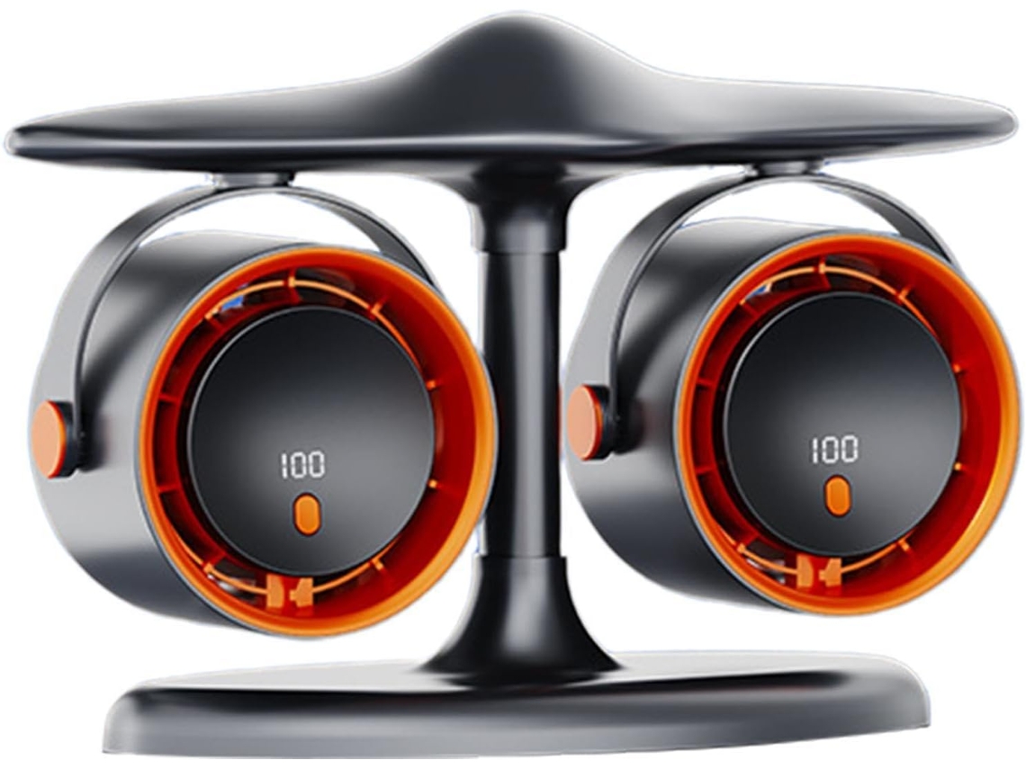 Ventilador De Mesa Com Luz Led, Recarregável Via Usb E Portátil.