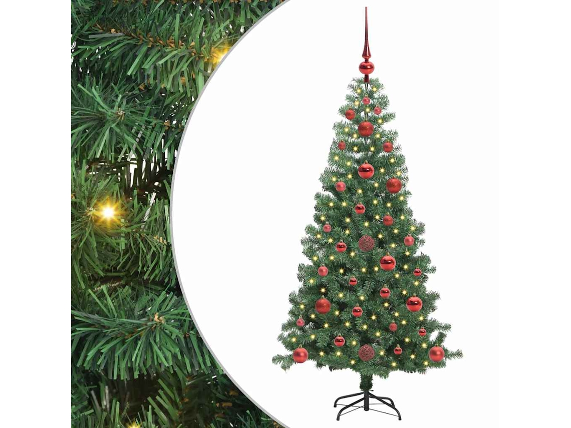Conjunto 1 Árvore De Natal Vidaxl Verde Pvc (120 Cm)