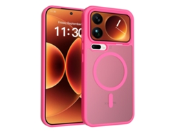 Capa Fosca Para Celular, Com Toque Agradável, Magnética E Anti-queda, Oferecendo Proteção Completa.vermelho Rosado, Xiaomi 15t