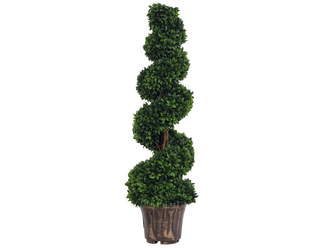 Planta Artificial Buxo Espiral Verde 120cm C/ Vaso. Ge