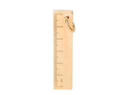Régua De Latão 6 Cm Com Pingente Para Medições Precisas Bolso Sólido 3