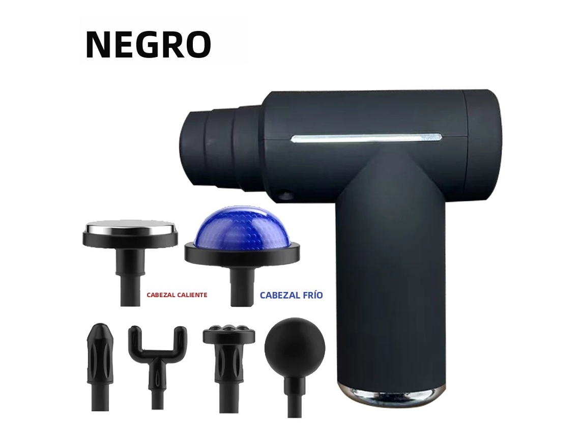 Mini Pistola de Massagem Muscular, Massageador Corporal Completo, Massageador de Impacto Portátil, Massageador Quente e Frio MDUG (preto)
