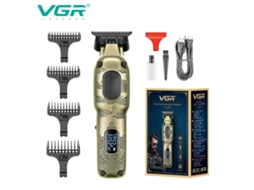 Máquina De Cortar Cabelo De Metal Com Cabeça Para Pomada, Máquina De Cortar Cabelo Elétrica, Recarregável, Com Gravação.