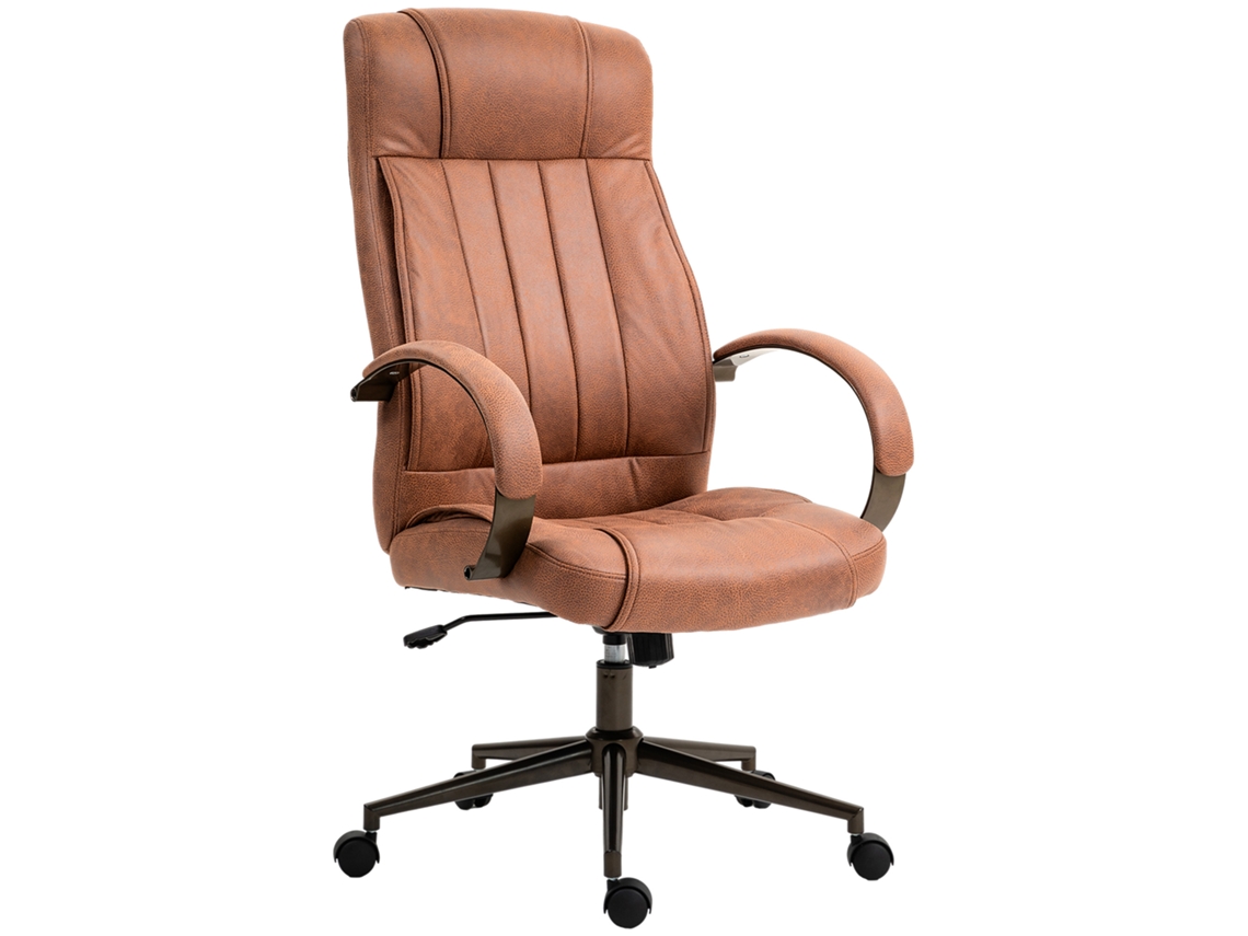 Cadeira De Escritório Ergonómica Completa Marrom