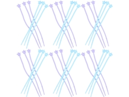 Conjunto de 40 Abraçadeiras Silicone Macio Alipis nas Cores Azul Celeste e Lavanda. Reutilizáveis Elásticas, I