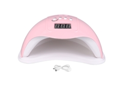 Secador Digital De Unhas 48w Com 24 Chips Led, Modos Múltiplos, Usb, Lâmpada De Manicure Portátil Rosa