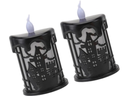 Decoração De Halloween Criativa Com Vela De Led, Enfeite Luminoso Ideal Para Casa E Jardim. Decoração De Halloween Criativa Com Vela De Gokoco