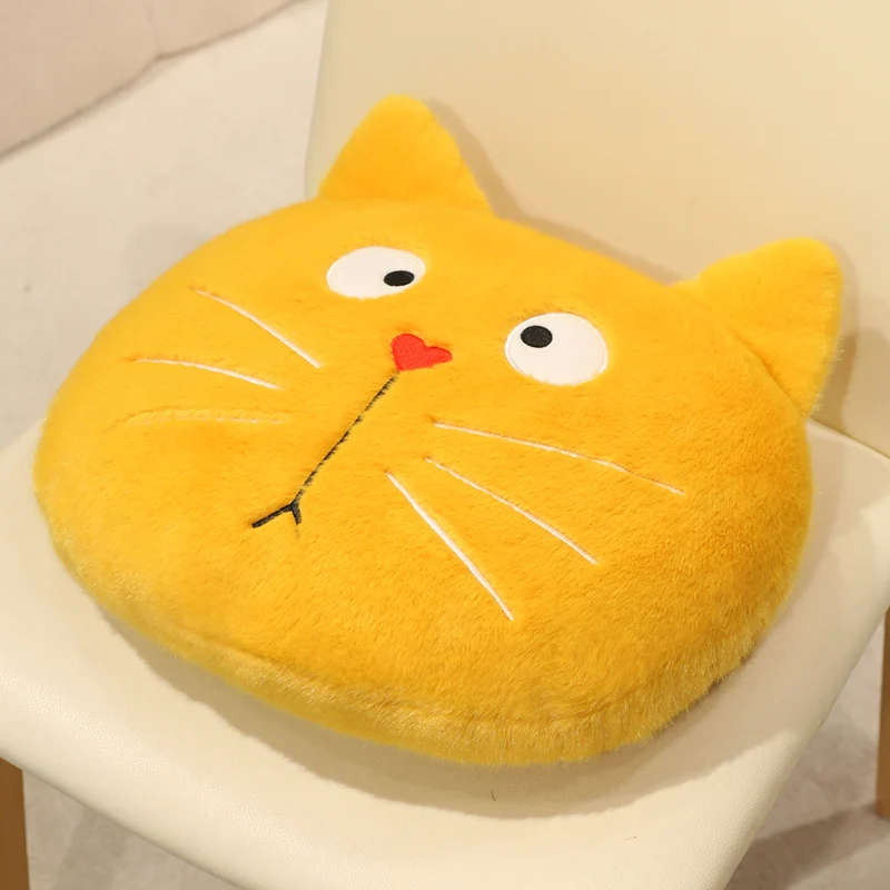 Almofada para Adultos, Almofada de Assento, Almofada de Encosto, Gato MDUG (amarelo, 40cm)
