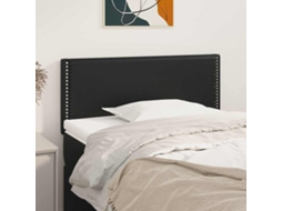 Vidaxl Cabeceira De Cama Couro Artificial 80x5x78/88 Cm Preto