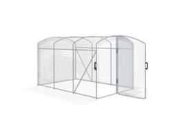 Estufa de túnel, 3x2x2m, transparente, estrutura de aço galvanizado S/MARCA