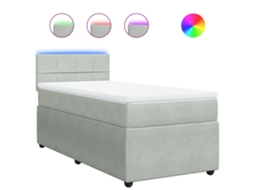 Box Spring Bed, Box Spring Beds Vidaxl Cinzeto Veludo (80 X 200 Cm)