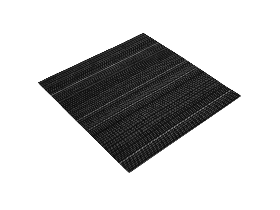 Vidaxl Azulejo De Carpete Listrado Cinzento Escuro 50 X 50 Cm 4 Pcs