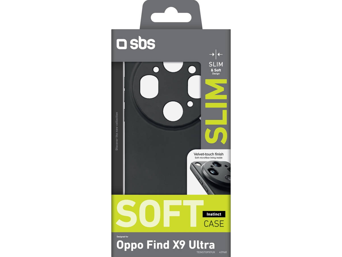 Capa SBS Soft Oppo Find X9 Ultra (Preto)