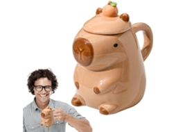 Caneca De Cerâmica Com Desenhos De Animais, Xícaras Redondas Para Café E Chá.