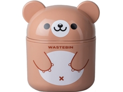 Lixeira de Mesa Pequena com Tampa. Plástico Marrom para e Cosméticos. Adequada Escritório, Quarto CHABERLU