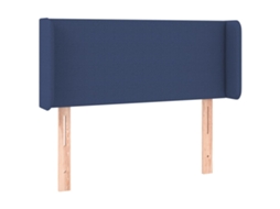 Cabeceira de Cama C/ Abas Tecido 103x16x78/88 Cm Azul MAISON EXCLUSIVE