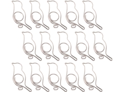 Conjunto de 20 clipes metálicos em formato de corredor para decoração escolar, organizador de documentos criativo, durável e resistente.