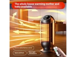 Aquecedor Elétrico Doméstico De 1500 W Com Ventilador,controlo Inteligente De Temperatura. Mdug