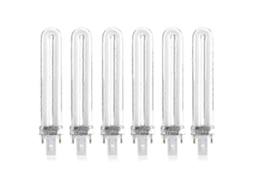 Kit com 6 Lâmpadas Eletrônicas de Reposição 9w em Formato U, 365nm, para Secador Unhas Uv Não É Lâmpada Indut Ância, Branca Szrh GOKOCO