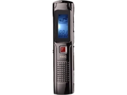 Gravador de Áudio Digital Fita de Áudio Estéreo Mp3 Player Gravador de Voz Recarregável-4Gbpreto