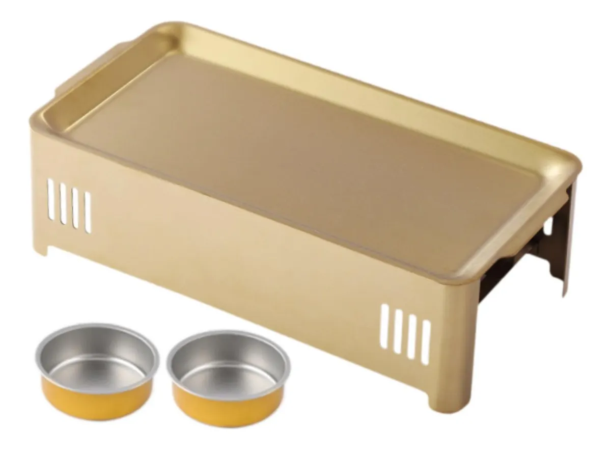 Bandeja De Aquecimento Para Churrasco, Bandeja De Assar Douradavayotoy