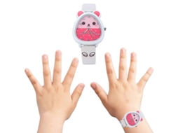 Relógio Infantil Feminino Analógico Clássico De Quartzo, À Prova D'água, Com Mostrador Floral, Caixa Detalhes E M Diamante Pulseira Couro.