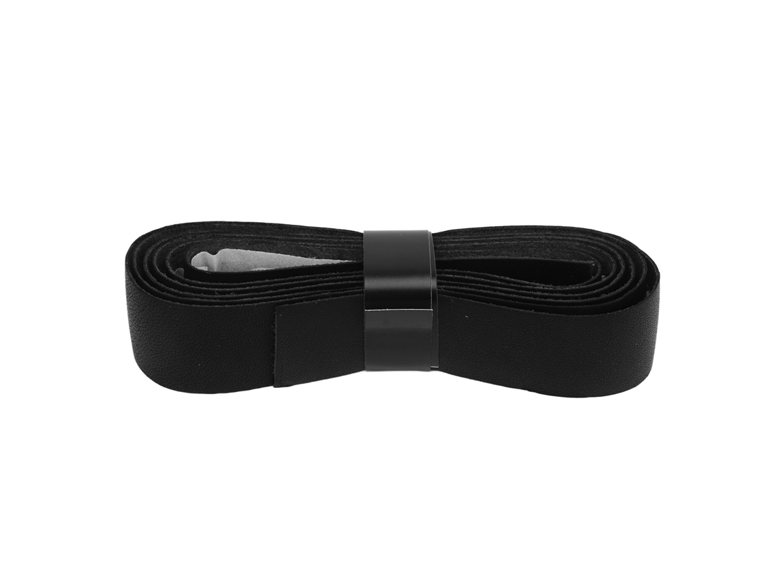 fita de Grip de Couro para Raquete de Tênis e Badminton Absorve Suor Resistente à Abrasão Preta S/MARCA
