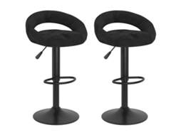 Bar Stool, Bar Stools Vidaxl Preto Veludo (n/a)