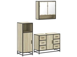 Bathroom Furniture Set, Bathroom Furniture Sets Vidaxl Marrom Madeira Processada (n/a)