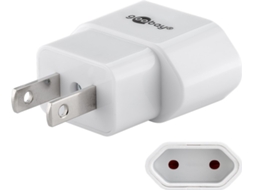 Adaptador De Viagem Europlug Para Eua/japão, Branco