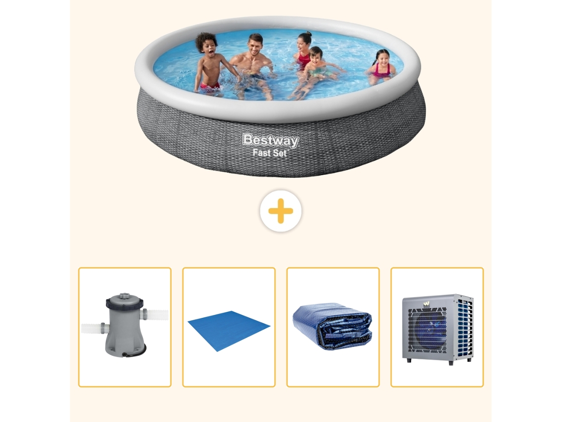 Bestway Piscina Bestway Fast Set Redonda - 366x76 Cm - 5-peças S278