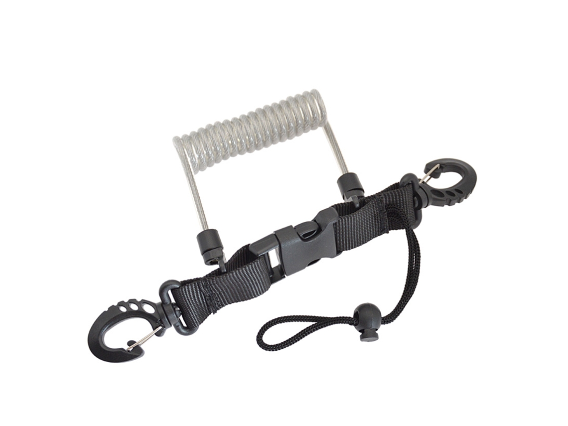 Mali corda de Espiral Anti perda para Câmera e Lanterna de Mergulho Snorkeling Surf Kayak