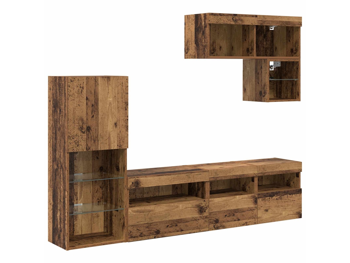Unidades de Parede para Tv 6 Pcs Madeira Antiga MAISON EXCLUSIVE