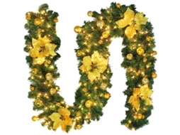 Guirnalda de Natal com Luzes LED 2,7m Ouro S/MARCA