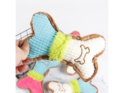 2 Brinquedos Interativos de Pelúcia em Forma de Osso Ideais para Cães de Tamanho Médio Rosnar, Ideal para Crianças, Educativo, Durável, P STELASPLEN