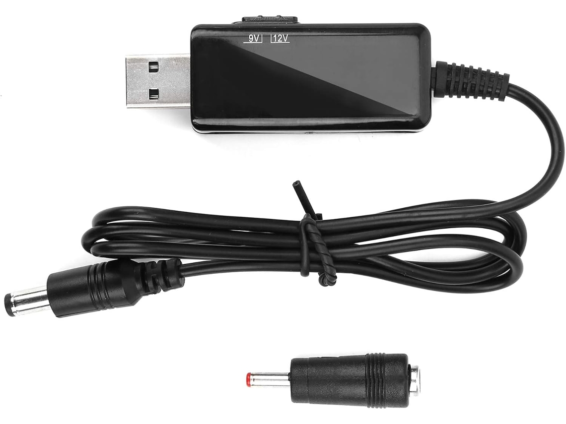 Cabo Elevador Usb Para Dc, De 5v 9v, Com Visor 12 Dígitos,
