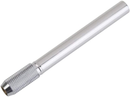Extensor de lápis Ponta Dupla, prático e ajustável, ideal para escola, mesa, design, arte e escrita. Cor Branca.