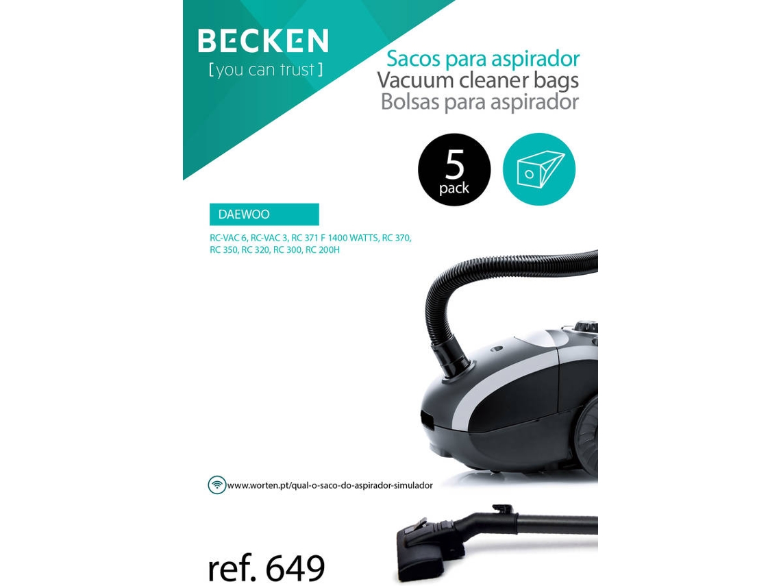Sacos de Aspirador BECKEN REFª649 (5 unidades)